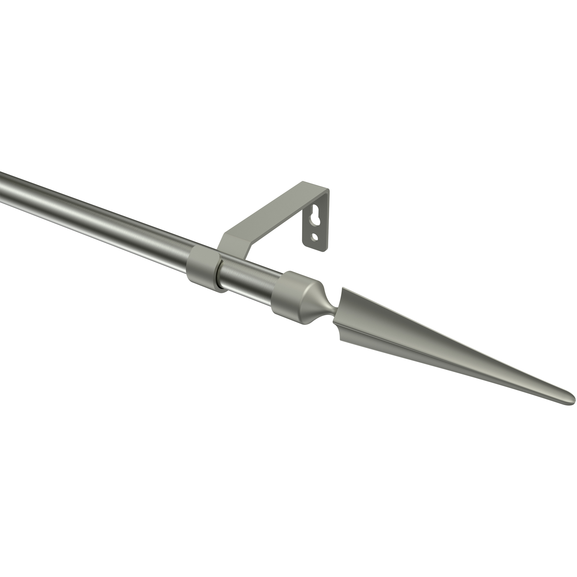 Gardinenstange Edelstahl-Optik / Chrom matt, Metall 16 mm Ø Olymp Lorenzo Gardinenstange Edelstahl-Optik / Chrom matt, Metall 16 mm Ø Olymp Lorenzo