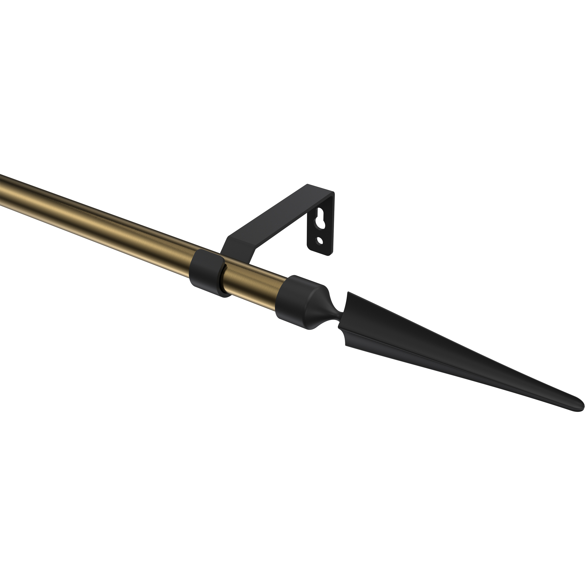 Vorhangstange Messing Antik / Schwarz, Metall 16 mm Ø Olymp Lorenzo Vorhangstange Messing Antik / Schwarz, Metall 16 mm Ø Olymp Lorenzo