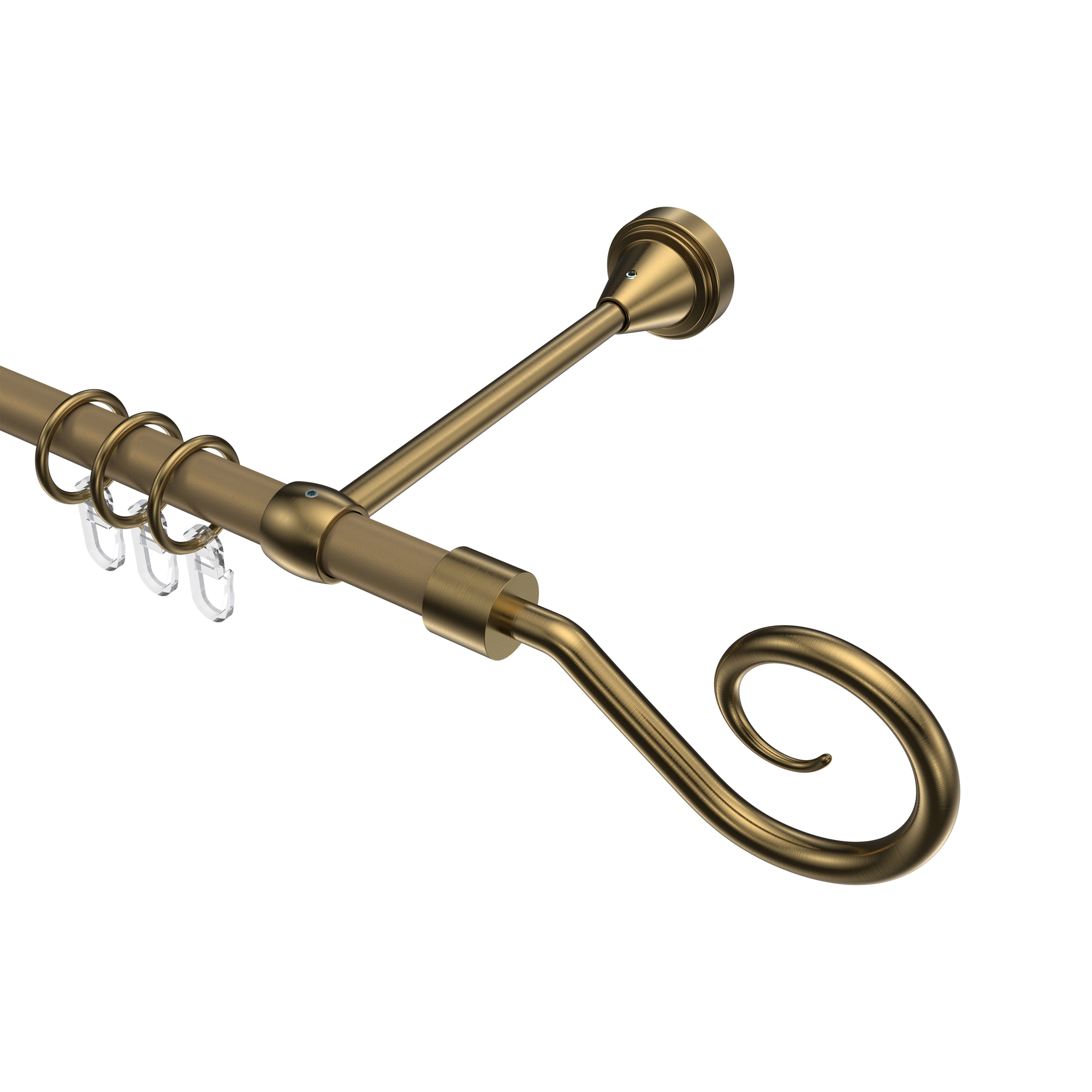 Gardinenstange Gold matt / Messing Antik, Metall 16 mm Ø Primus Allegra Gardinenstange Gold matt / Messing Antik, Metall 16 mm Ø Primus Allegra