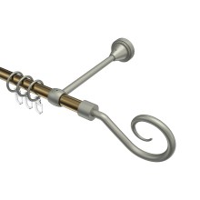 Gardinenstange Messing Antik / Chrom matt, Metall 16 mm Ø Primus Allegra Gardinenstange Messing Antik / Chrom matt, Metall 16 mm Ø Primus Allegra