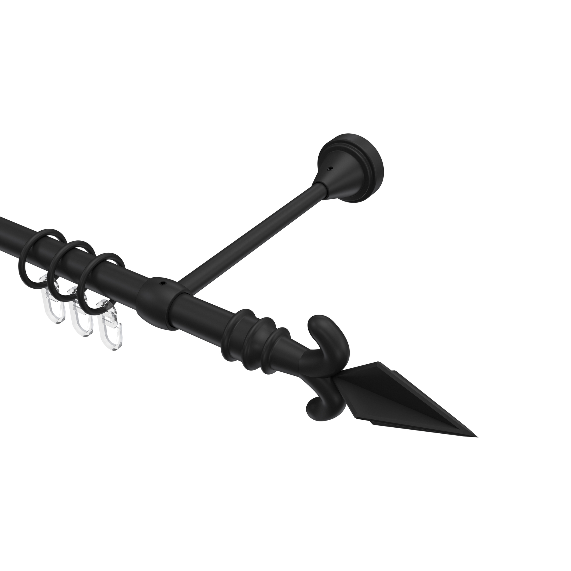 Vorhangstange Metall 16 mm Ø Primus Matteo Schwarz Vorhangstange Metall 16 mm Ø Primus Matteo Schwarz