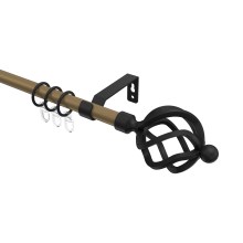 Vorhangstange Gold matt / Schwarz, Metall 16 mm Ø Olymp Paolo Vorhangstange Gold matt / Schwarz, Metall 16 mm Ø Olymp Paolo