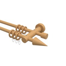 Gardinenstangen Holz Buche lackiert doppelläufig 16 mm Ø Adrian Holly Gardinenstangen Holz Buche lackiert doppelläufig 16 mm Ø Adrian Holly