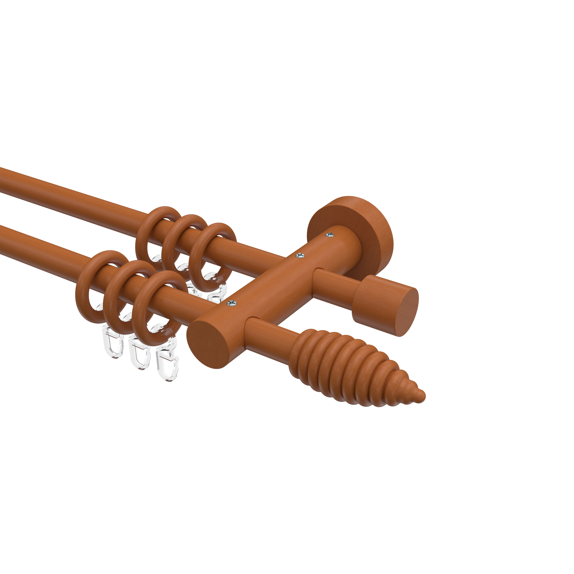 Vorhangstange Holz doppelläufig Kirschbaum lackiert 16 mm Ø Adrian Asta Vorhangstange Holz doppelläufig Kirschbaum lackiert 16 mm Ø Adrian Asta