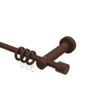 Holz Gardinenstange Nussbaum lackiert 16 mm Ø Adrian Pin Holz Gardinenstange Nussbaum lackiert 16 mm Ø Adrian Pin