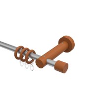 Gardinenstangen Metall / Holz, Silbergrau / Kirschbaum lackiert 16 mm Ø Adrian Pin Gardinenstangen Metall / Holz, Silbergrau / Kirschbaum lackiert 16 mm Ø Adrian Pin