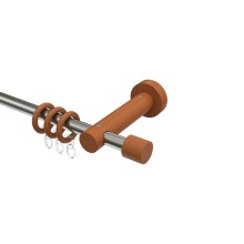 Metall / Holz Gardinenstangen in Edelstahl-Optik / Kirschbaum lackiert 16 mm Ø Adrian Pin Metall / Holz Gardinenstangen in Edelstahl-Optik / Kirschbaum lackiert 16 mm Ø Adrian Pin