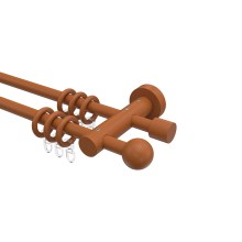 Vorhangstangen Kirschbaum lackiert doppelläufig 16 mm Ø Adrian Geo Vorhangstangen Kirschbaum lackiert doppelläufig 16 mm Ø Adrian Geo