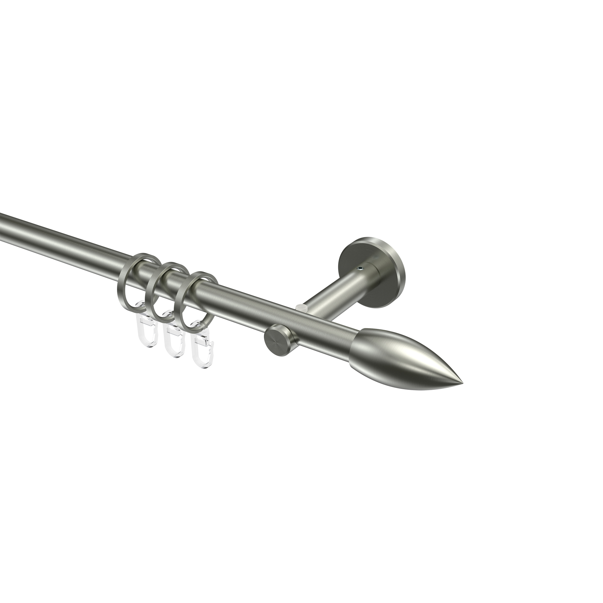 Vorhangstangen Edelstahl-Optik 16 mm Ø Medium Poveda Vorhangstangen Edelstahl-Optik 16 mm Ø Medium Poveda