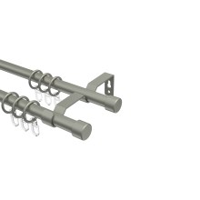 Vorhangstange Chrom matt, Metall 16 mm Ø Olymp Lucan, 2-läufig Vorhangstange Chrom matt, Metall 16 mm Ø Olymp Lucan, 2-läufig