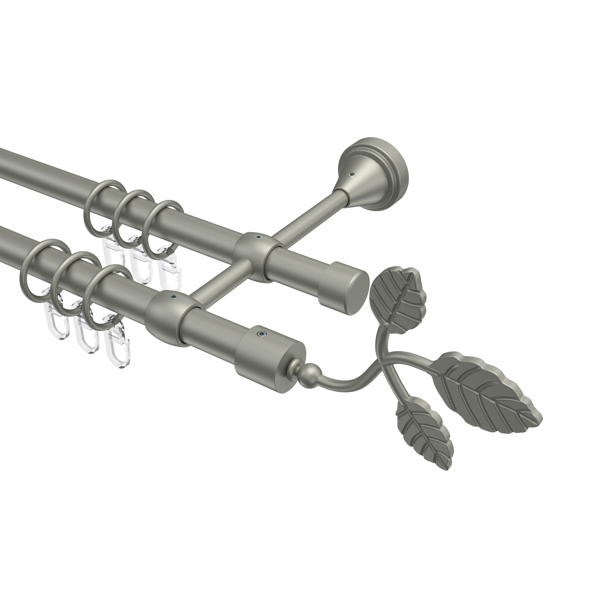 Vorhangstangen Chrom matt 2-läufig 16 mm Ø Primus Alessia Vorhangstangen Chrom matt 2-läufig 16 mm Ø Primus Alessia