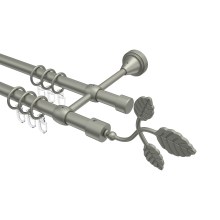 Vorhangstangen Chrom matt 2-läufig 16 mm Ø Primus Alessia Vorhangstangen Chrom matt 2-läufig 16 mm Ø Primus Alessia