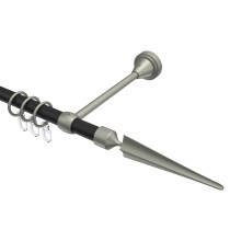 Vorhangstange Schwarz / Chrom matt, Metall 16 mm Ø Primus Lorenzo Vorhangstange Schwarz / Chrom matt, Metall 16 mm Ø Primus Lorenzo