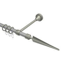 Vorhangstange Silbergrau / Chrom matt, Metall 16 mm Ø Primus Lorenzo Vorhangstange Silbergrau / Chrom matt, Metall 16 mm Ø Primus Lorenzo