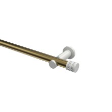 Vorhangstange Messing Antik / Weiß, Metall 20 mm Ø Platon Estana Vorhangstange Messing Antik / Weiß, Metall 20 mm Ø Platon Estana