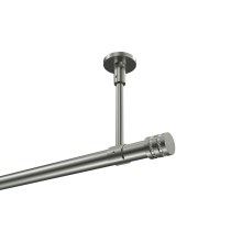 Vorhangstange (Deckenmontage) Edelstahl-Optik, Metall 20 mm Ø Sonette Estana Vorhangstange (Deckenmontage) Edelstahl-Optik, Metall 20 mm Ø Sonette Estana