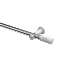 Vorhangstangen Chrom / Weiß, Metall 20 mm Ø Platon Zoena Vorhangstangen Chrom / Weiß, Metall 20 mm Ø Platon Zoena