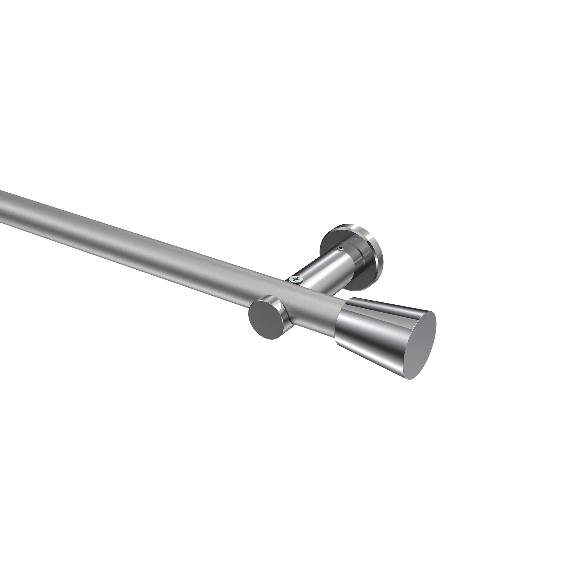 Gardinenstange Silbergrau / Chrom, Metall 20 mm Ø Platon Sitra Gardinenstange Silbergrau / Chrom, Metall 20 mm Ø Platon Sitra