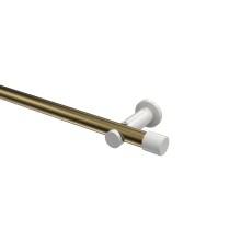 Vorhangstange Messing Antik / Weiß, Metall 20 mm Ø Platon Santo Vorhangstange Messing Antik / Weiß, Metall 20 mm Ø Platon Santo