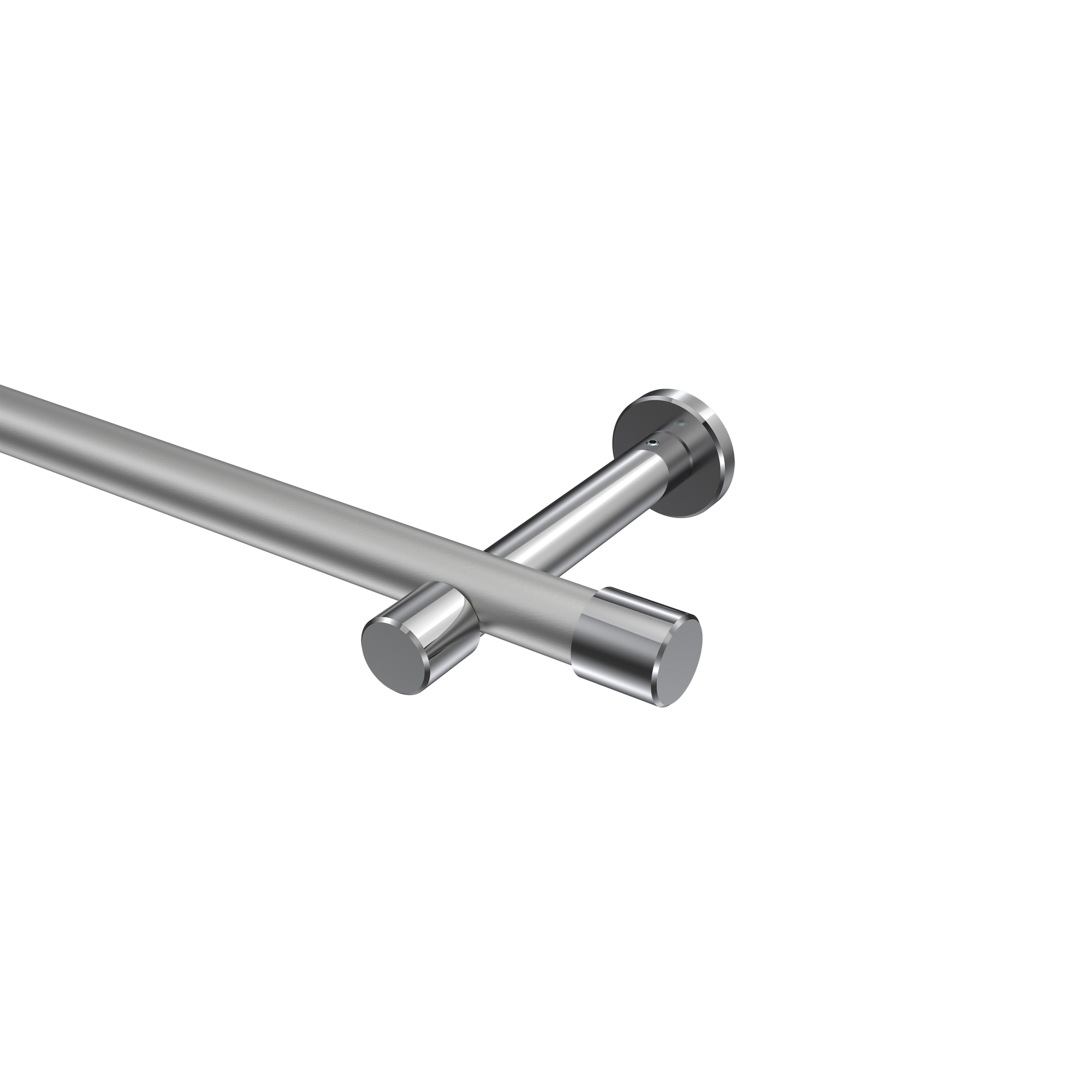 Gardinenstange Silbergrau / Chrom, Metall 20 mm Ø Prestige Santo Gardinenstange Silbergrau / Chrom, Metall 20 mm Ø Prestige Santo