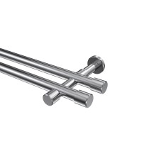 Gardinenstangen Chrom, Metall 20 mm Ø Prestige Santo, 2-läufig Gardinenstangen Chrom, Metall 20 mm Ø Prestige Santo, 2-läufig