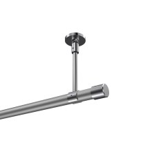 Gardinenstange (Deckenmontage) Silbergrau / Chrom, Metall 20 mm Ø Sonette Santo Gardinenstange (Deckenmontage) Silbergrau / Chrom, Metall 20 mm Ø Sonette Santo