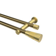 Gardinenstange Messing Antik / Messing-Optik, 2-läufig Metall 20 mm Ø Platon Tanara Gardinenstange Messing Antik / Messing-Optik, 2-läufig Metall 20 mm Ø Platon Tanara