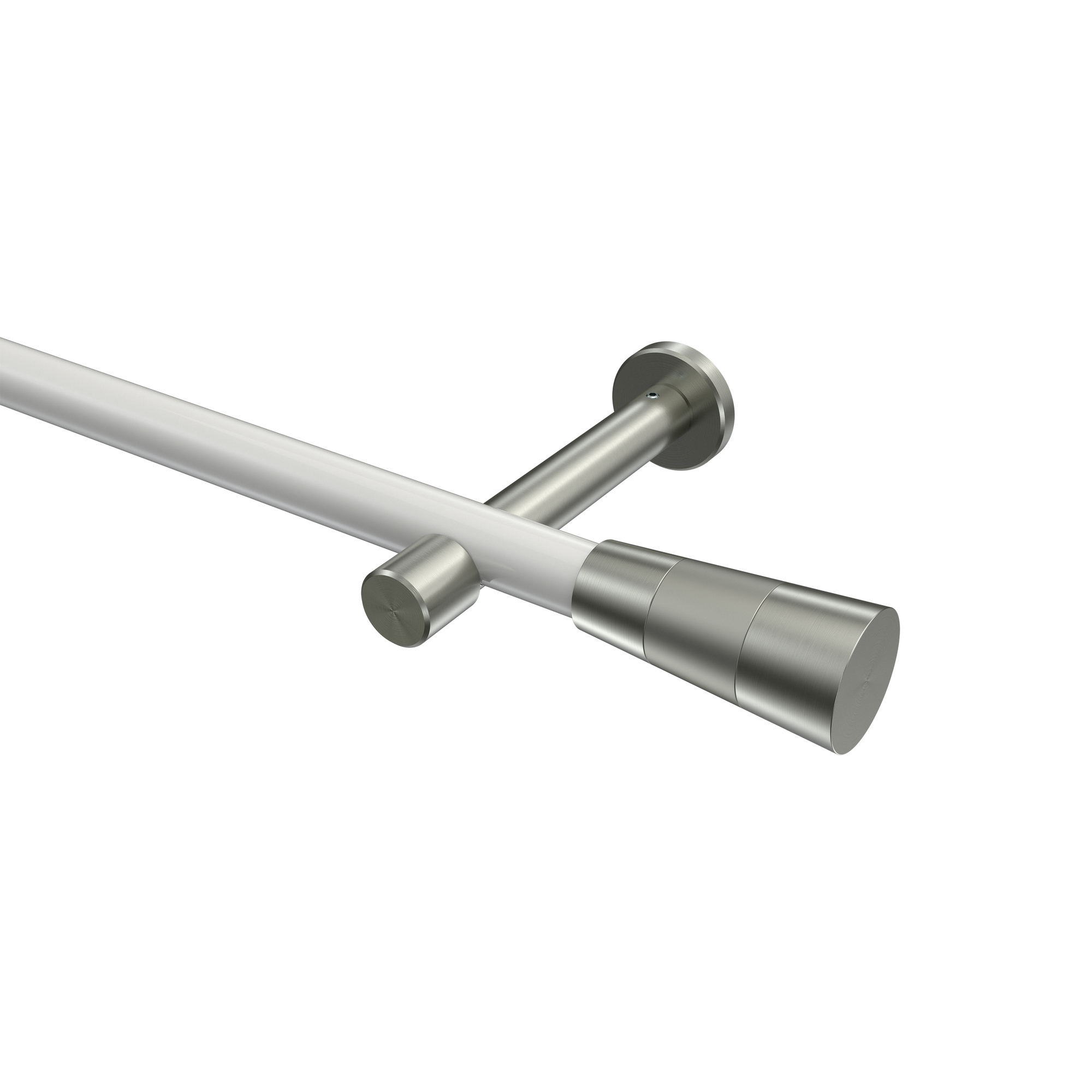 Vorhangstangen Weiß / Edelstahl-Optik, Metall 20 mm Ø Prestige Tanara Vorhangstangen Weiß / Edelstahl-Optik, Metall 20 mm Ø Prestige Tanara