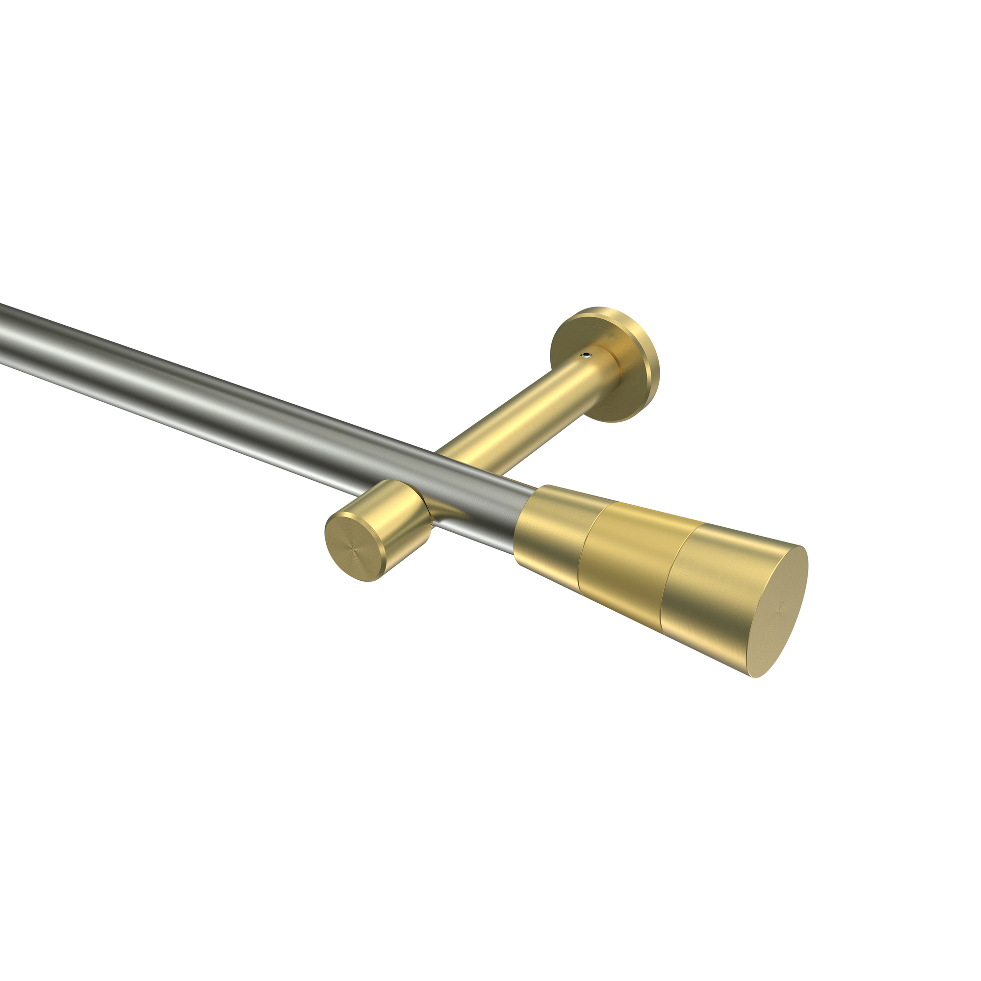 Gardinenstange Edelstahl-Optik / Messing-Optik 20 mm Ø Prestige Tanara Gardinenstange Edelstahl-Optik / Messing-Optik 20 mm Ø Prestige Tanara