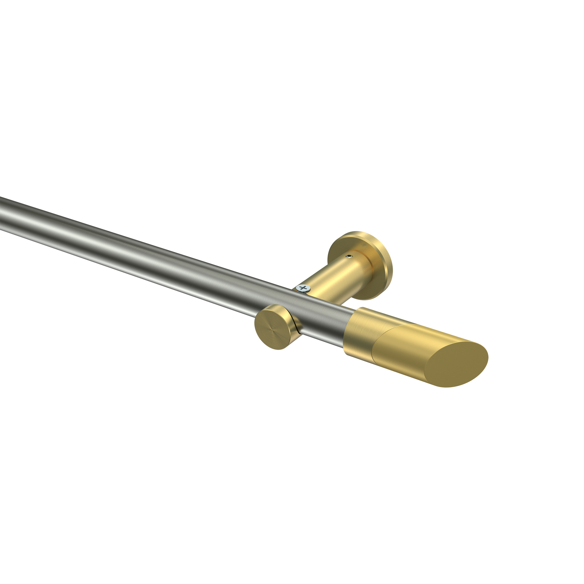 Gardinenstangen Edelstahl-Optik / Messing-Optik 20 mm Ø Platon Verano Gardinenstangen Edelstahl-Optik / Messing-Optik 20 mm Ø Platon Verano