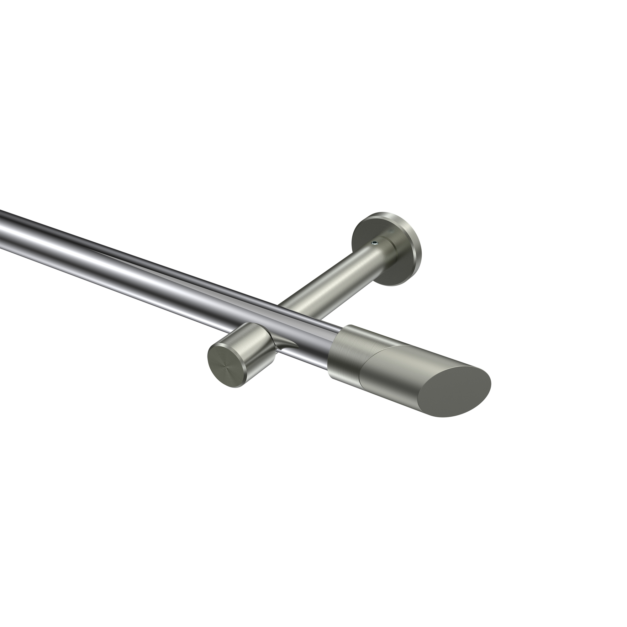 Vorhangstange Chrom / Edelstahl-Optik, Metall 20 mm Ø Prestige Verano Vorhangstange Chrom / Edelstahl-Optik, Metall 20 mm Ø Prestige Verano