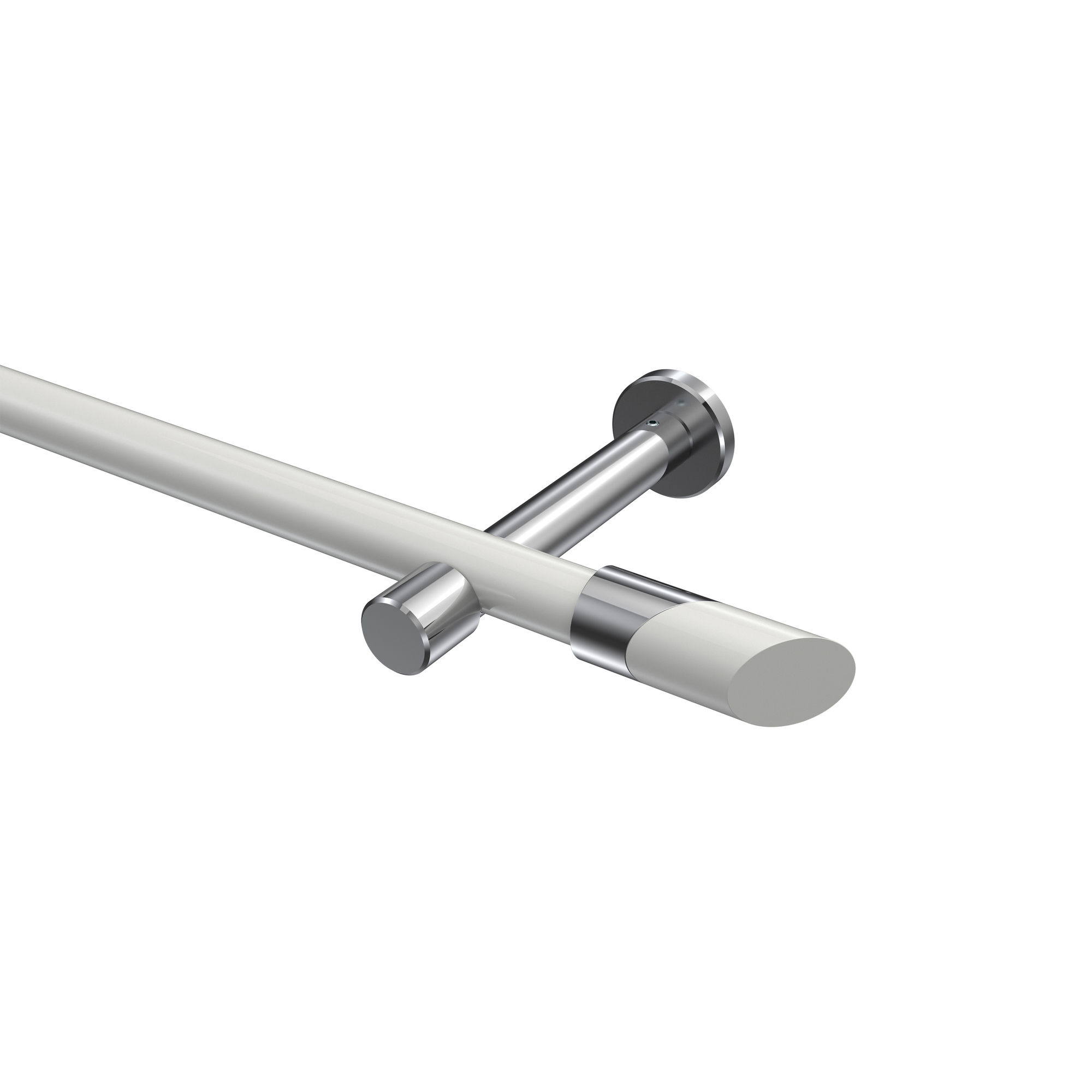 Gardinenstangen Weiß / Chrom, Metall 20 mm Ø Prestige Verano Gardinenstangen Weiß / Chrom, Metall 20 mm Ø Prestige Verano