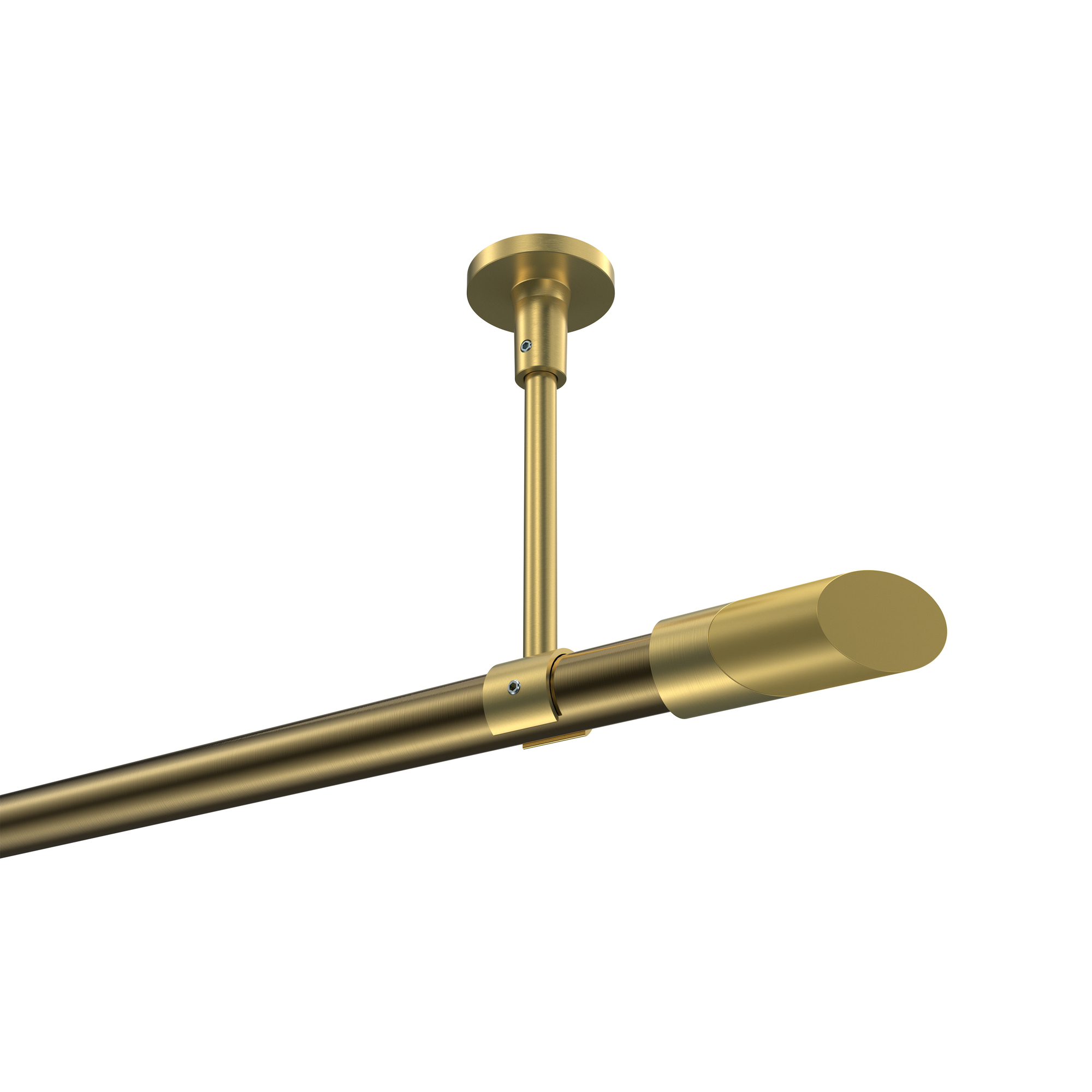 Gardinenstange (Deckenbefestigung) Messing Antik / Messing-Optik, Metall 20 mm Ø Sonette Verano Gardinenstange (Deckenbefestigung) Messing Antik / Messing-Optik, Metall 20 mm Ø Sonette Verano