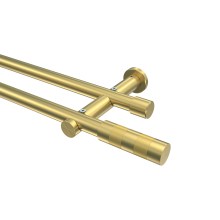 Vorhangstangen Messing-Optik 20 mm Ø Platon Mavell, 2-läufig Vorhangstangen Messing-Optik 20 mm Ø Platon Mavell, 2-läufig