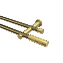 Gardinenstange Messing Antik / Messing-Optik, zweiläufig Metall 20 mm Ø Platon Mavell Gardinenstange Messing Antik / Messing-Optik, zweiläufig Metall 20 mm Ø Platon Mavell