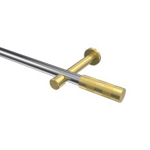 Gardinenstange Chrom / Messing-Optik, Metall 20 mm Ø Prestige Mavell Gardinenstange Chrom / Messing-Optik, Metall 20 mm Ø Prestige Mavell
