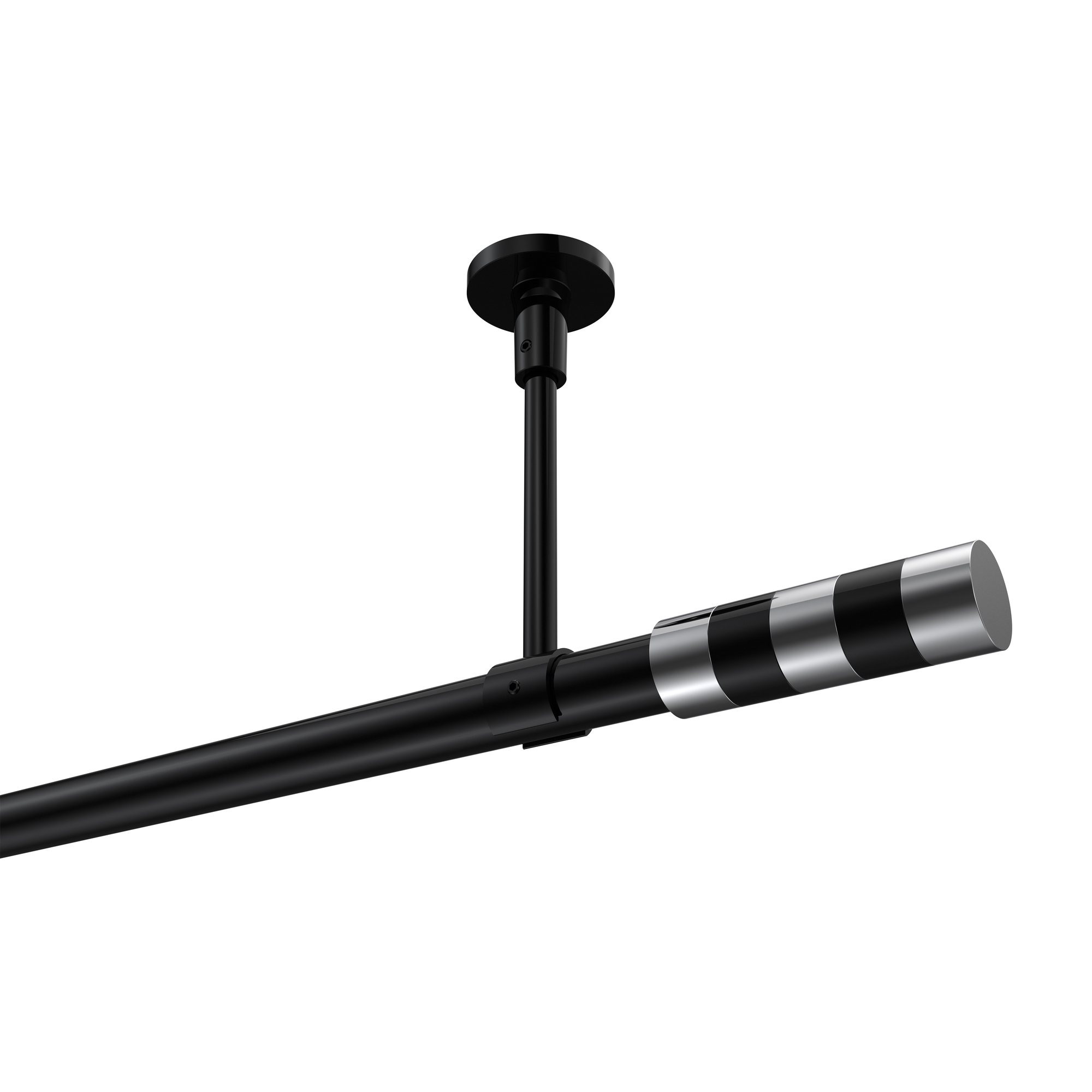 Gardinenstange (Deckenmontage) Schwarz, Metall 20 mm Ø Sonette Mavell Gardinenstange (Deckenmontage) Schwarz, Metall 20 mm Ø Sonette Mavell