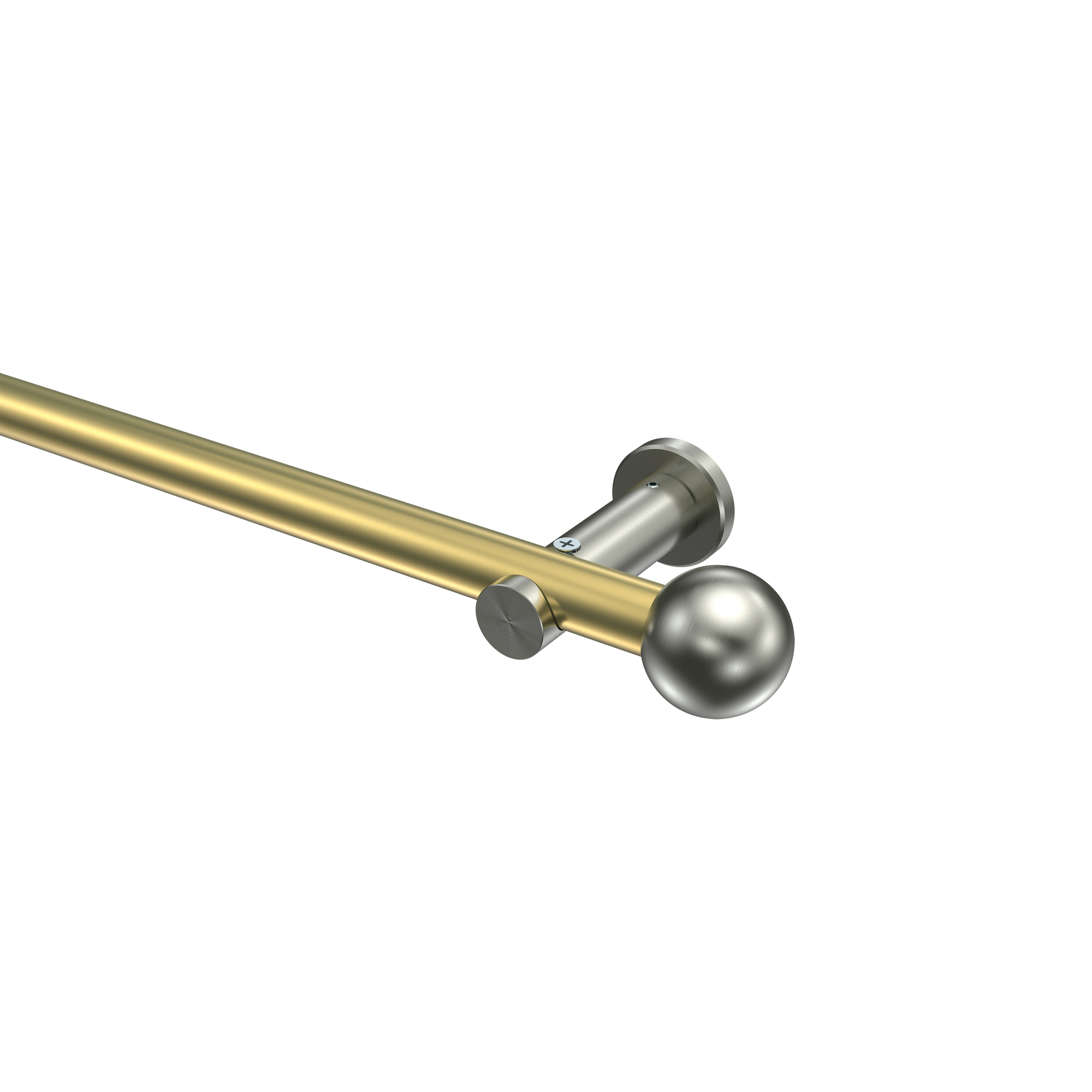 Gardinenstange Messing-Optik / Edelstahl-Optik 20 mm Ø Platon Luino Gardinenstange Messing-Optik / Edelstahl-Optik 20 mm Ø Platon Luino