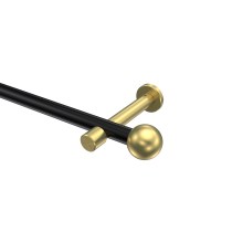 Gardinenstange Schwarz / Messing-Optik, Metall 20 mm Ø Prestige Luino Gardinenstange Schwarz / Messing-Optik, Metall 20 mm Ø Prestige Luino