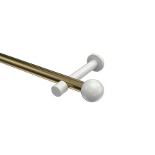 Vorhangstange Messing Antik / Weiß, Metall 20 mm Ø Prestige Luino Vorhangstange Messing Antik / Weiß, Metall 20 mm Ø Prestige Luino