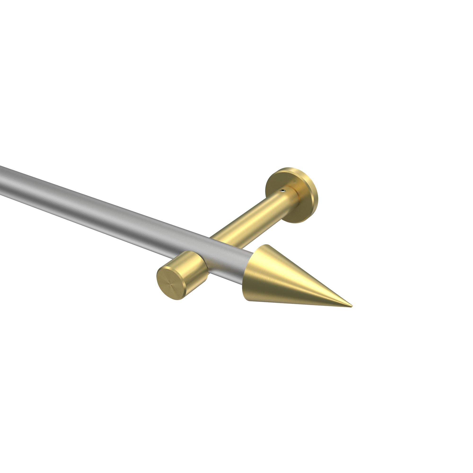 Vorhangstange Silbergrau / Messing-Optik, Metall 20 mm Ø Prestige Savio Vorhangstange Silbergrau / Messing-Optik, Metall 20 mm Ø Prestige Savio