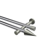 Vorhangstange Chrom / Edelstahl-Optik, 2-läufig Metall 20 mm Ø Prestige Savio Vorhangstange Chrom / Edelstahl-Optik, 2-läufig Metall 20 mm Ø Prestige Savio