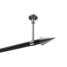 Gardinenstange (Deckenbefestigung) Schwarz / Chrom, Metall 20 mm Ø Sonette Savio Gardinenstange (Deckenbefestigung) Schwarz / Chrom, Metall 20 mm Ø Sonette Savio