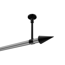 Gardinenstange (Deckenbefestigung) Silbergrau / Schwarz, Metall 20 mm Ø Sonette Savio Gardinenstange (Deckenbefestigung) Silbergrau / Schwarz, Metall 20 mm Ø Sonette Savio
