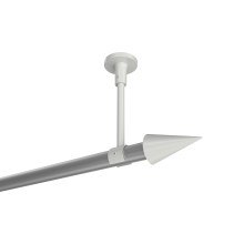 Vorhangstange (Deckenmontage) Silbergrau / Weiß, Metall 20 mm Ø Sonette Savio Vorhangstange (Deckenmontage) Silbergrau / Weiß, Metall 20 mm Ø Sonette Savio