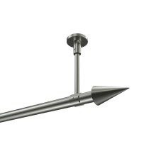 Gardinenstange (Deckenanbringung) Edelstahl-Optik, Metall 20 mm Ø Sonette Savio Gardinenstange (Deckenanbringung) Edelstahl-Optik, Metall 20 mm Ø Sonette Savio