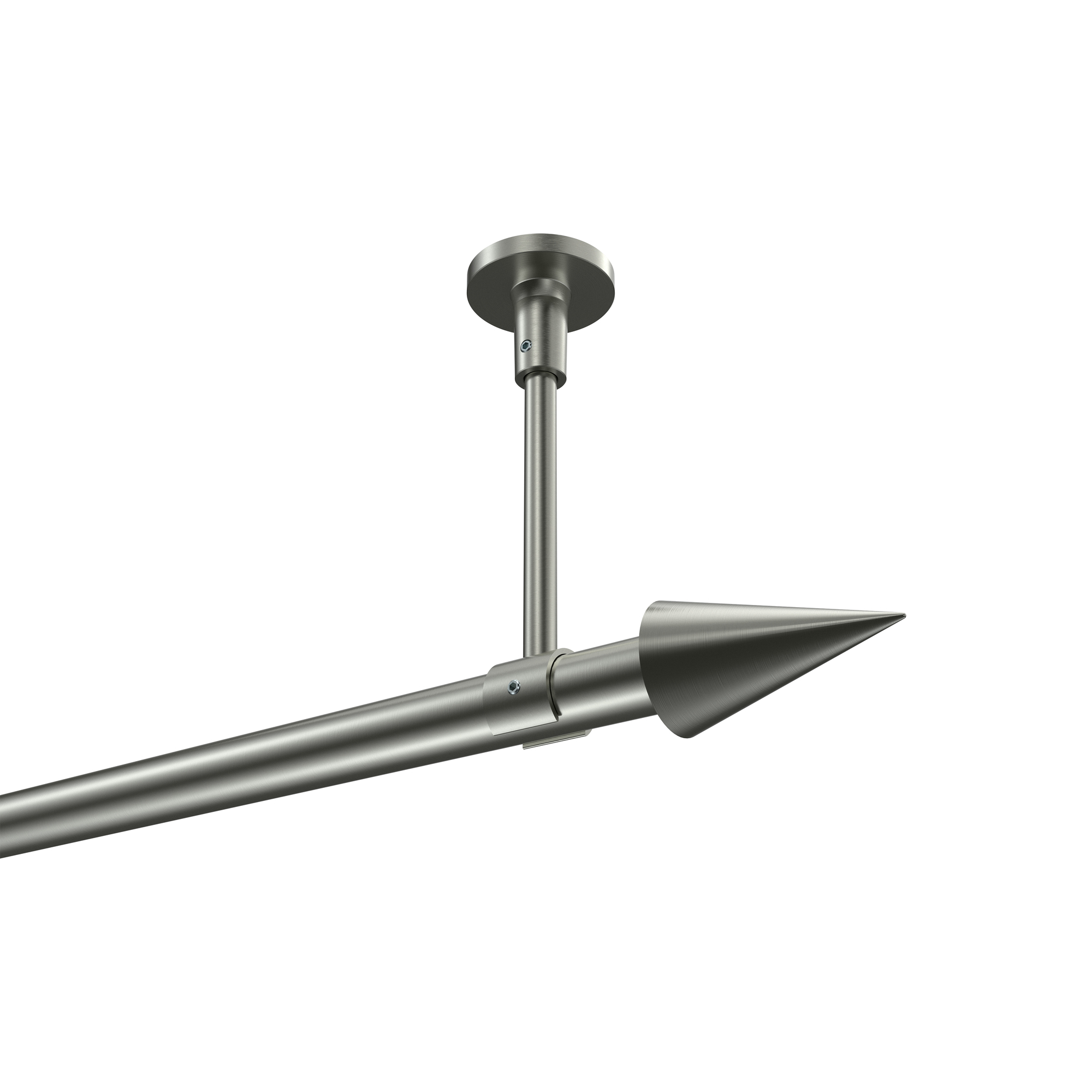 Gardinenstange (Deckenanbringung) Edelstahl-Optik, Metall 20 mm Ø Sonette Savio Gardinenstange (Deckenanbringung) Edelstahl-Optik, Metall 20 mm Ø Sonette Savio