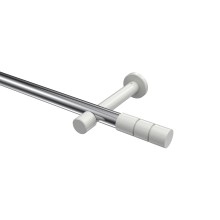 Vorhangstangen Chrom / Weiß, Metall 20 mm Ø Prestige Elanto Vorhangstangen Chrom / Weiß, Metall 20 mm Ø Prestige Elanto