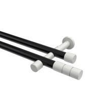 Stilgarnitur Schwarz / Weiß, Metall 20 mm Ø Prestige Elanto, 2-läufig Stilgarnitur Schwarz / Weiß, Metall 20 mm Ø Prestige Elanto, 2-läufig