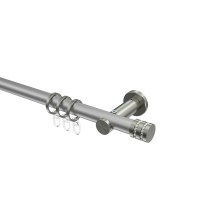 Vorhangstange Silbergrau / Edelstahl-Optik, Metall 20 mm Ø Platon Estana Vorhangstange Silbergrau / Edelstahl-Optik, Metall 20 mm Ø Platon Estana